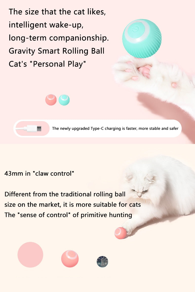 Automatic Rolling Smart Cat Ball